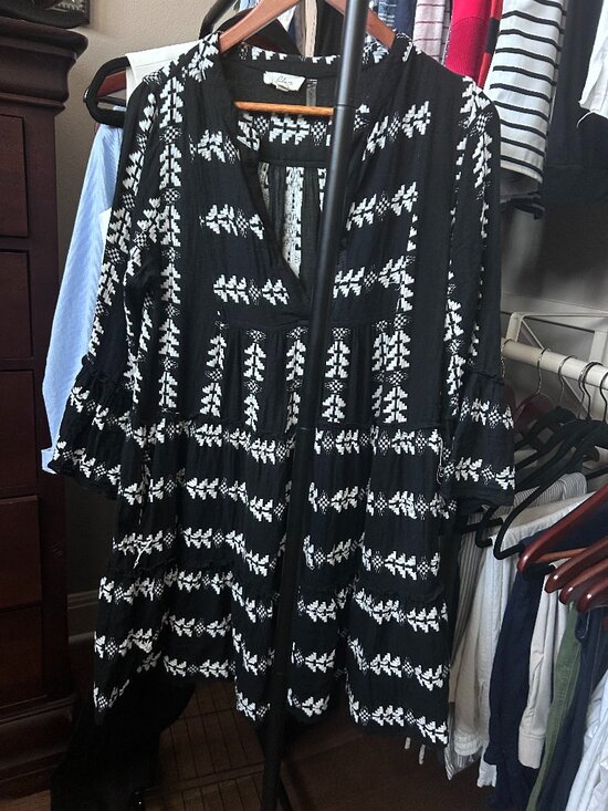 Black and white Elan Cover Up Dress Sz Small - Picture 3 of 3